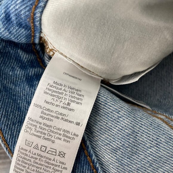 Madewell Jean Shorts Size 25 Button Fly Denim Cut Off Relaxed‎ - Picture 7 of 7